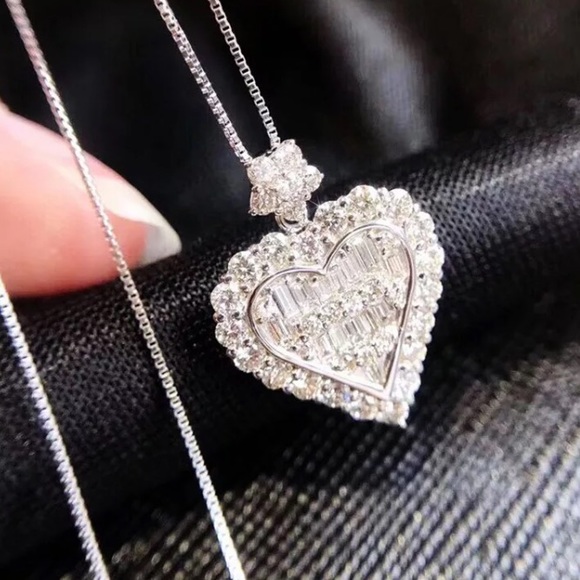 Sterling Silver Heart Necklace - Picture 2 of 6